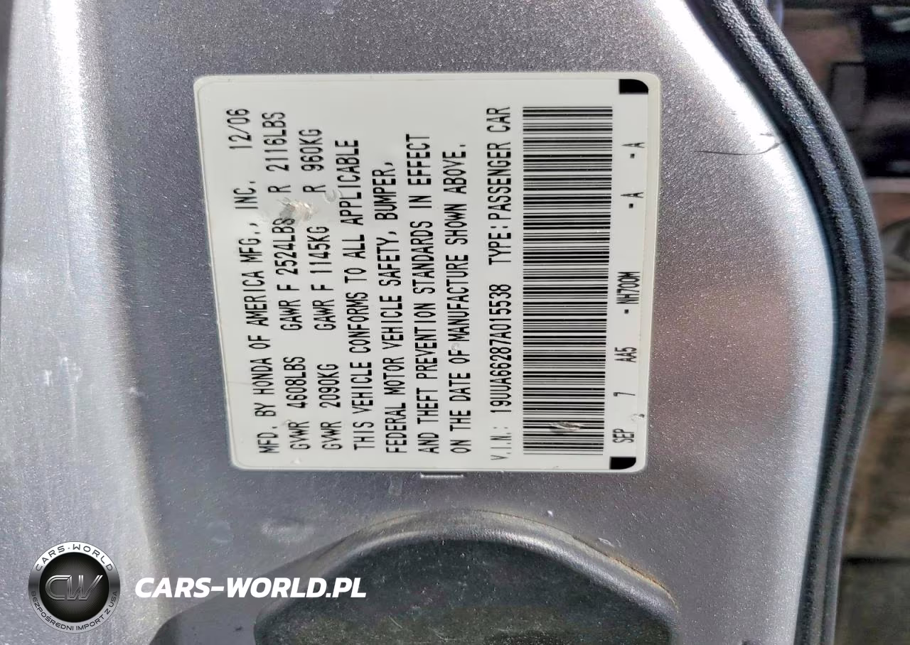 2007 Acura Tl VIN:19UUA66287A015538 - 12