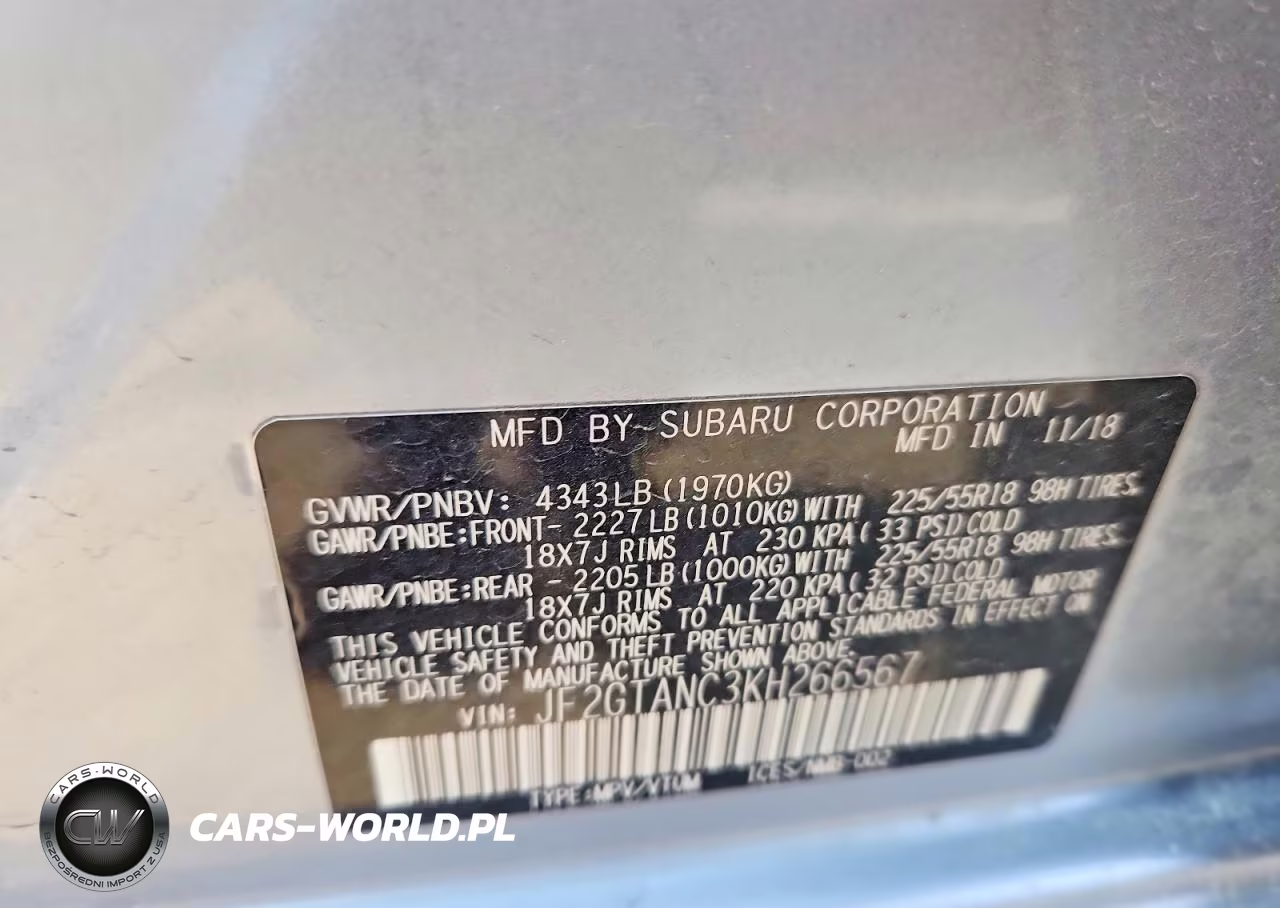 2019 Subaru Crosstrek Limited VIN:JF2GTANC3KH266567 - 12