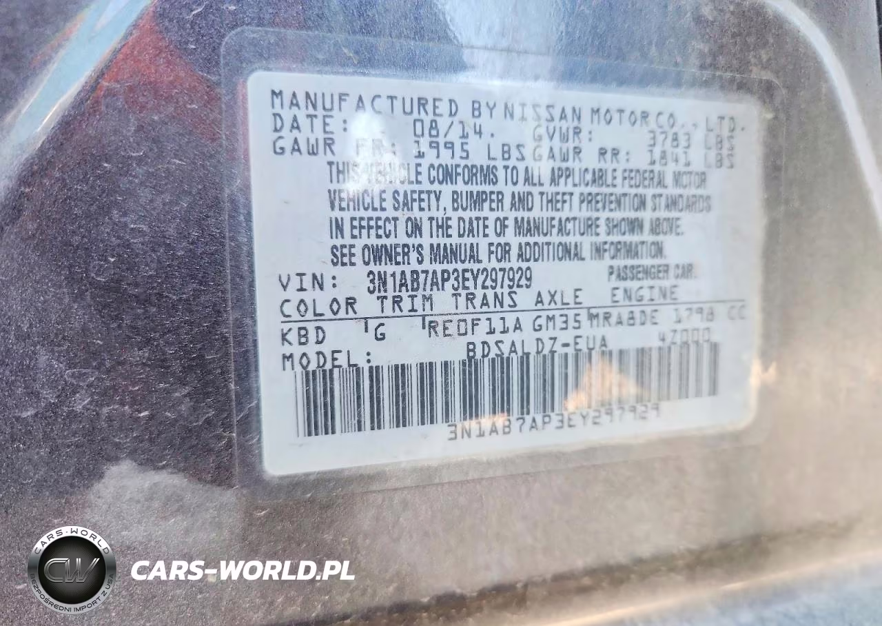 2014 Nissan Sentra Sv VIN:3N1AB7AP3EY297929 - 12