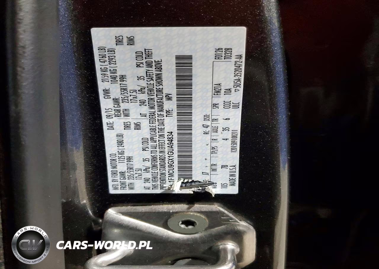 2016 Ford Escape Se VIN:1FMCU9GX1GUA94834 - 13