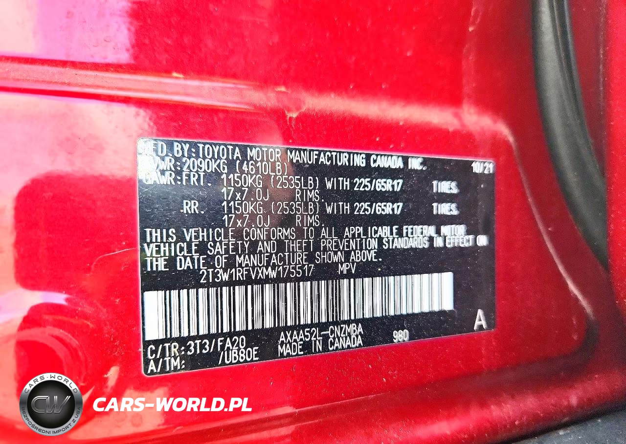 2021 Toyota Rav4 Xle VIN:2T3W1RFVXMW175517 - 14
