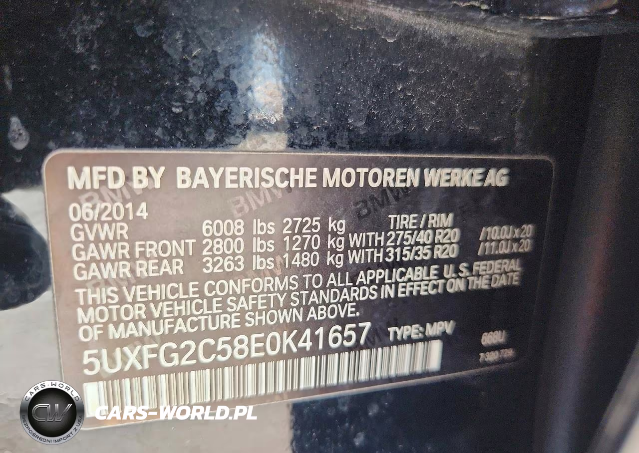 2014 BMW X6 xDrive35I VIN:5UXFG2C58E0K41657 - 13