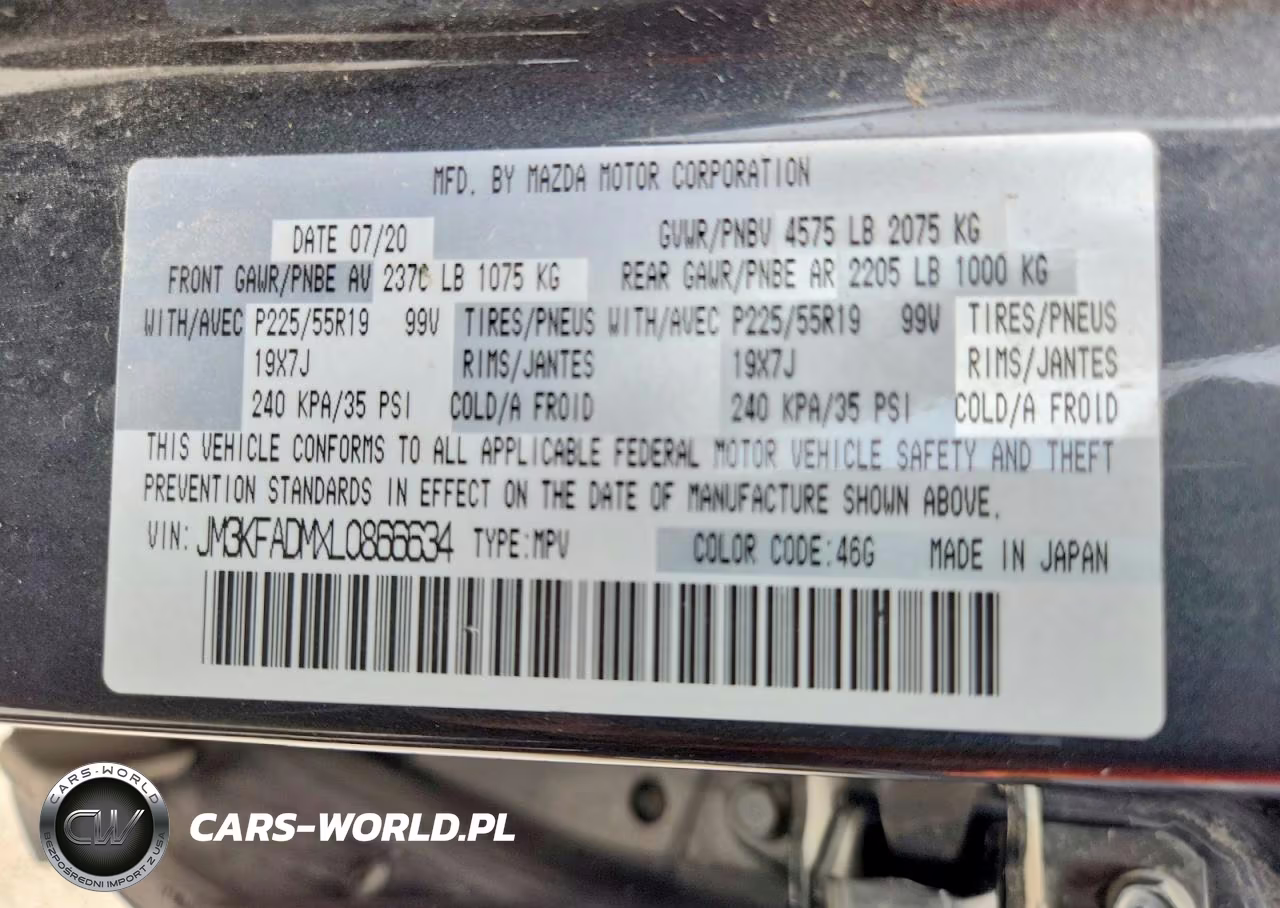 2020 Mazda Cx-5 Grand Touring VIN:JM3KFADMXL0866634 - 13