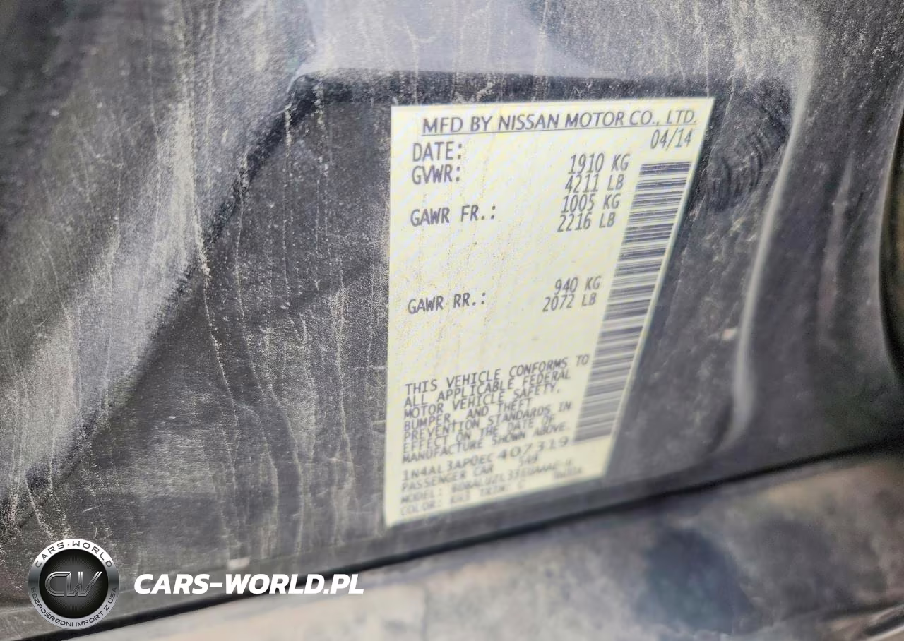 2014 Nissan Altima Sv VIN:1N4AL3AP0EC407319 - 12
