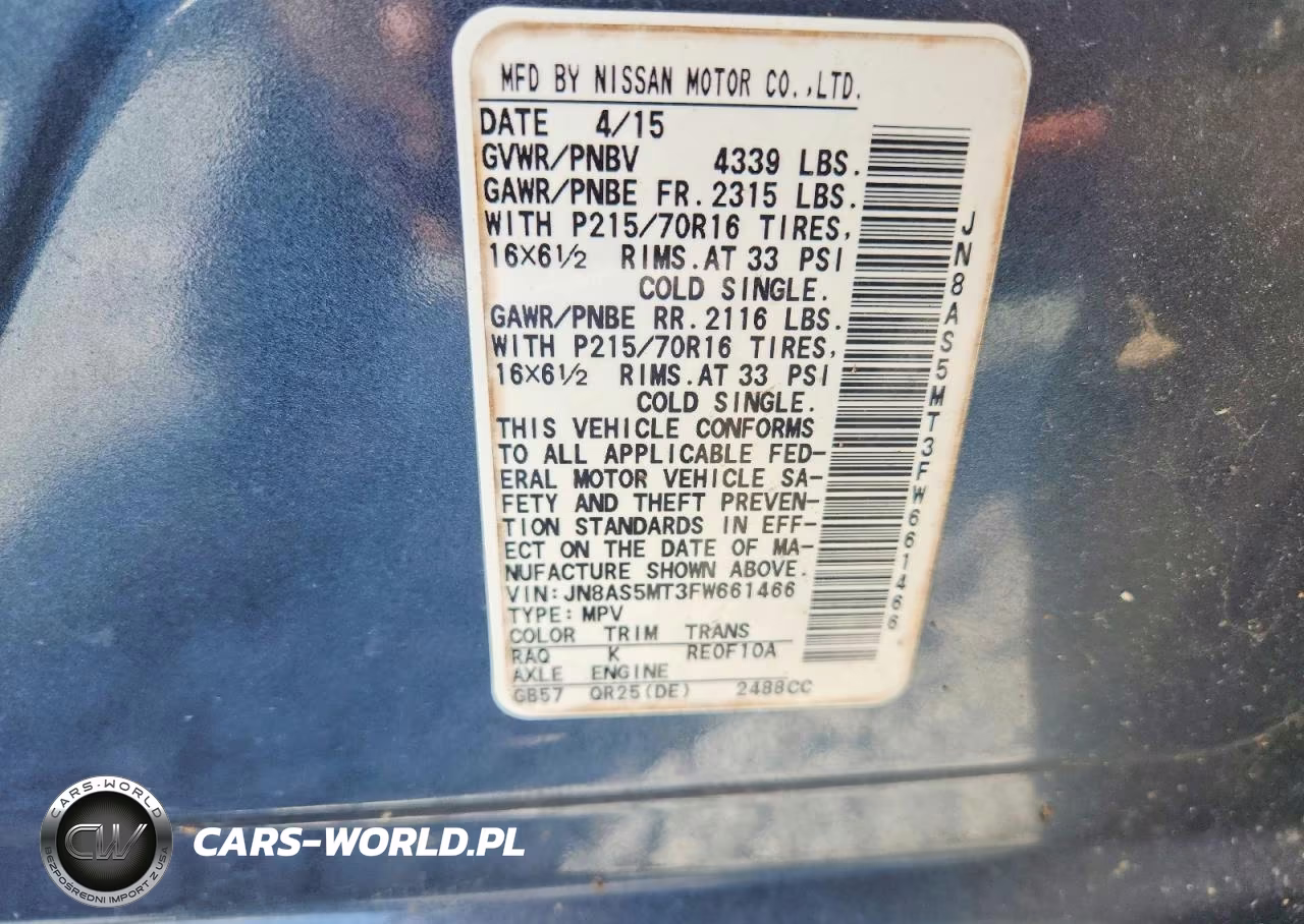 2015 Nissan Rogue Select S VIN:JN8AS5MT3FW661466 - 13