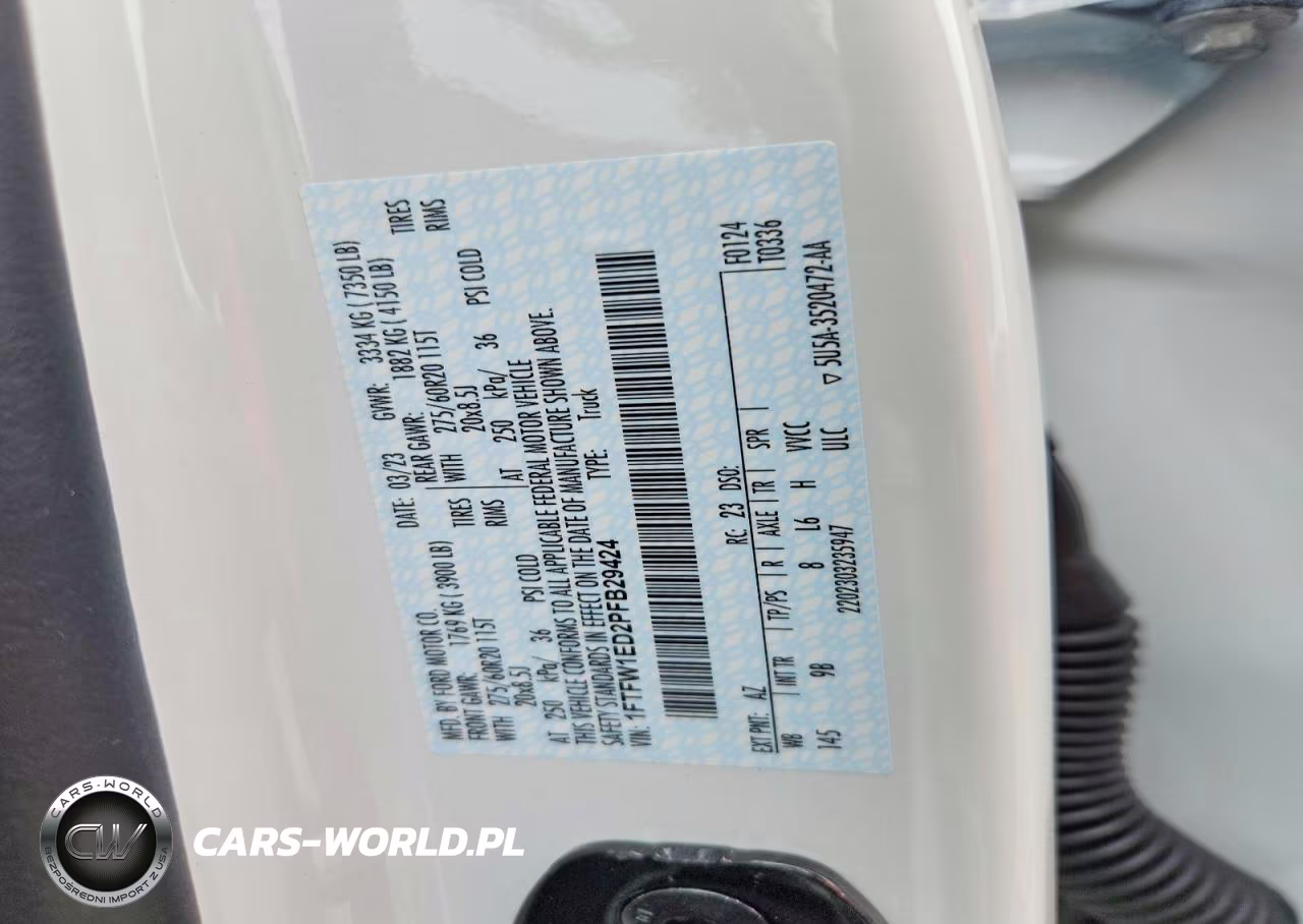 2023 Ford F150 Supercrew VIN:1FTFW1ED2PFB29424 - 12