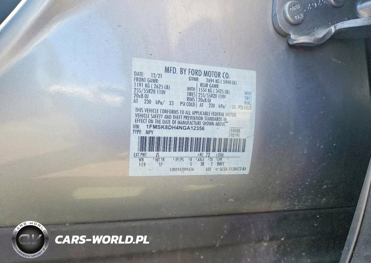 2022 Ford Explorer Xlt VIN:1FMSK8DH4NGA12356 - 13