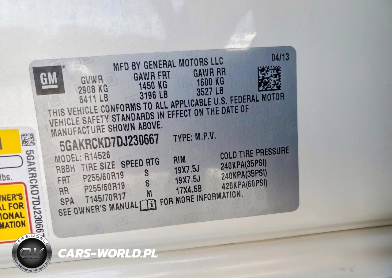 2013 Buick Enclave VIN:5GAKRCKD7DJ230667 - 13
