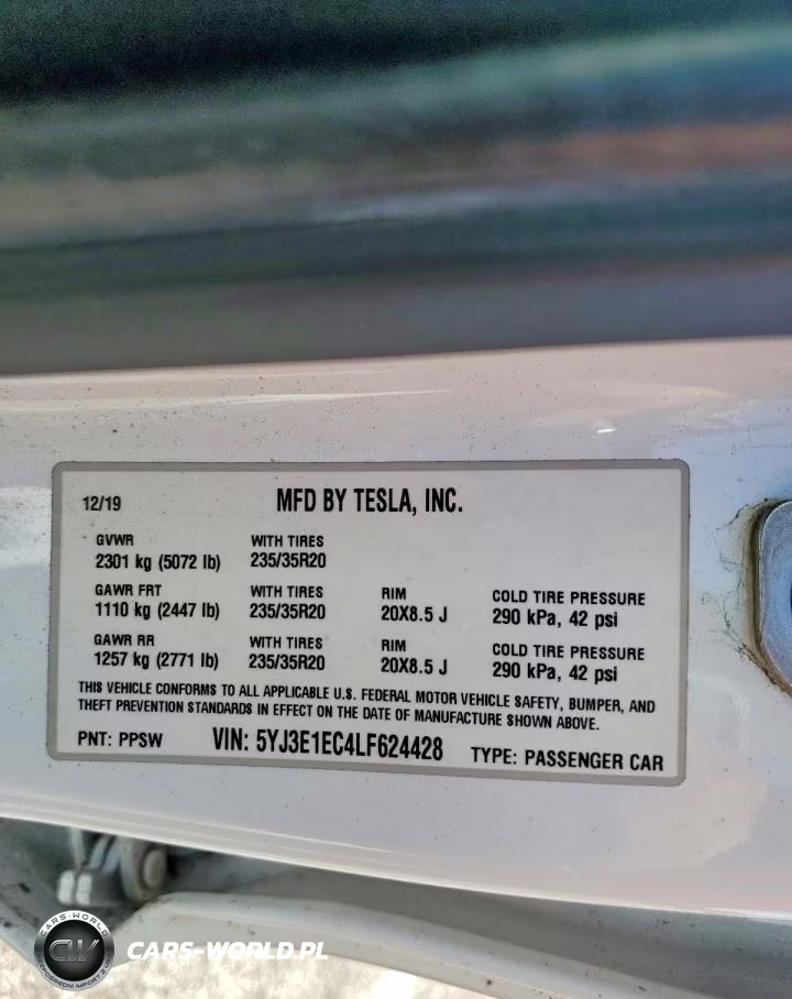 2020 Tesla Model 3 VIN:5YJ3E1EC4LF624428 - 12