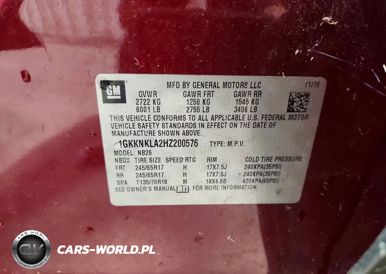 2017 GMC Acadia Sle VIN:1GKKNKLA2HZ200576 - 13