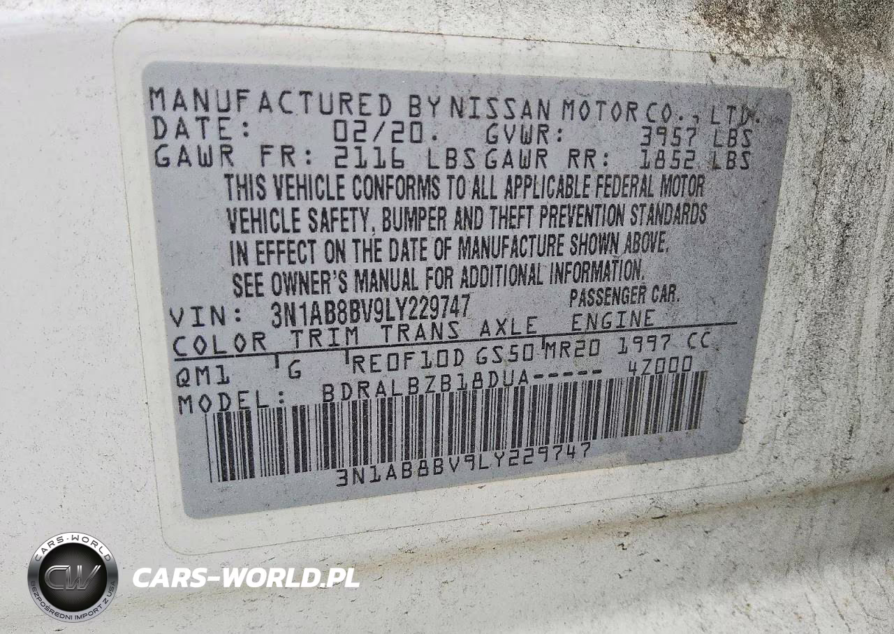 2020 Nissan Sentra S VIN:3N1AB8BV9LY229747 - 12