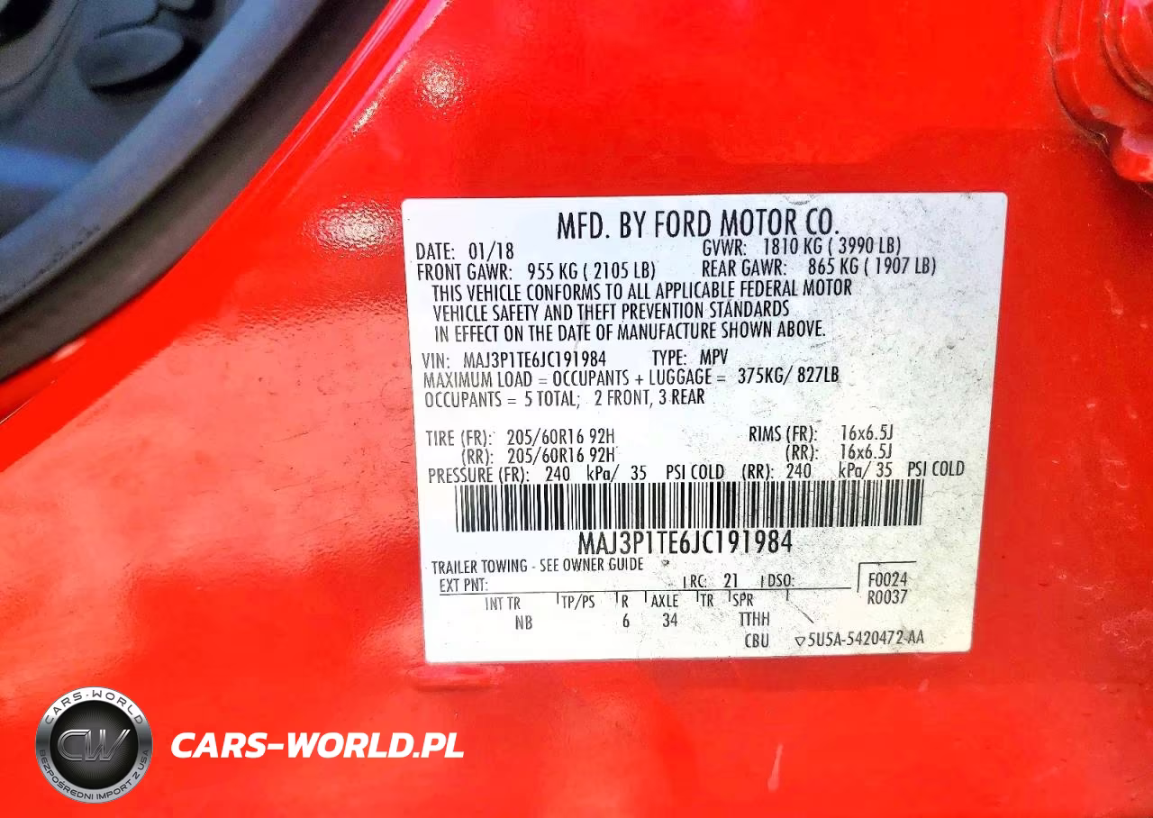 2018 Ford Ecosport Se VIN:MAJ3P1TE6JC191984 - 13