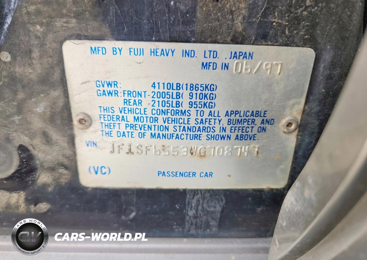 1998 Subaru Forester S VIN:JF1SF6553WG708747 - 13