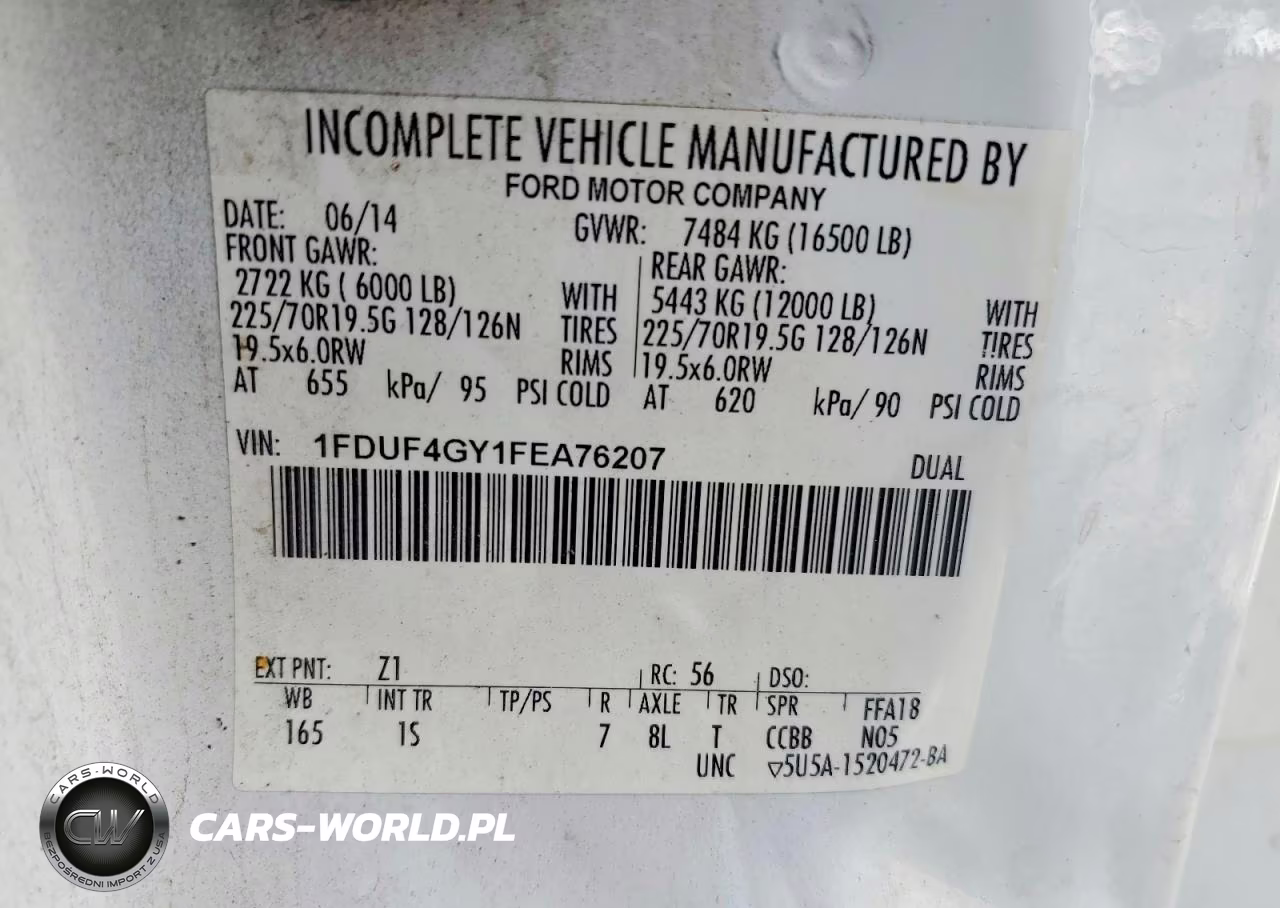 2015 Ford F450 Super Duty VIN:1FDUF4GY1FEA76207 - 13