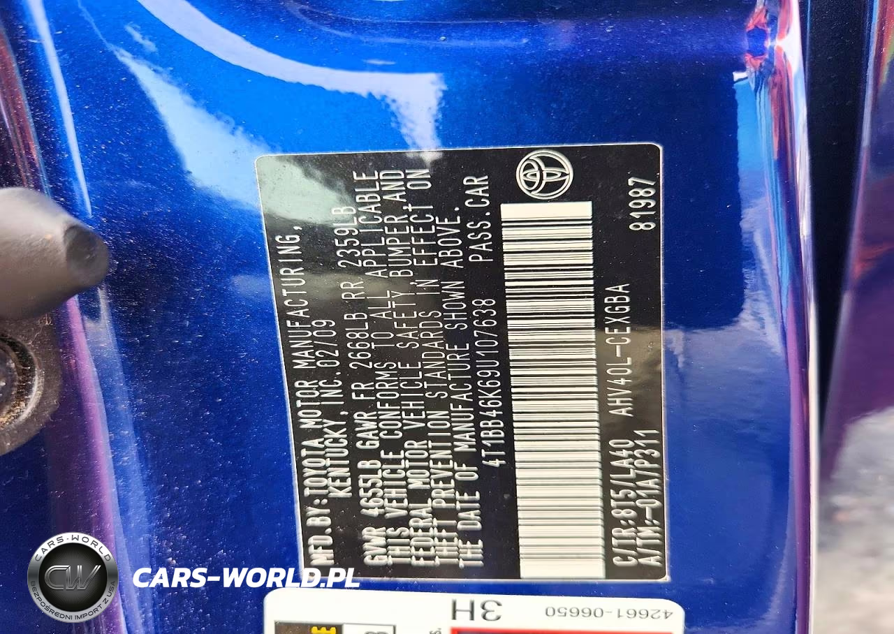 2009 Toyota Camry Hybrid VIN:4T1BB46K69U107638 - 12