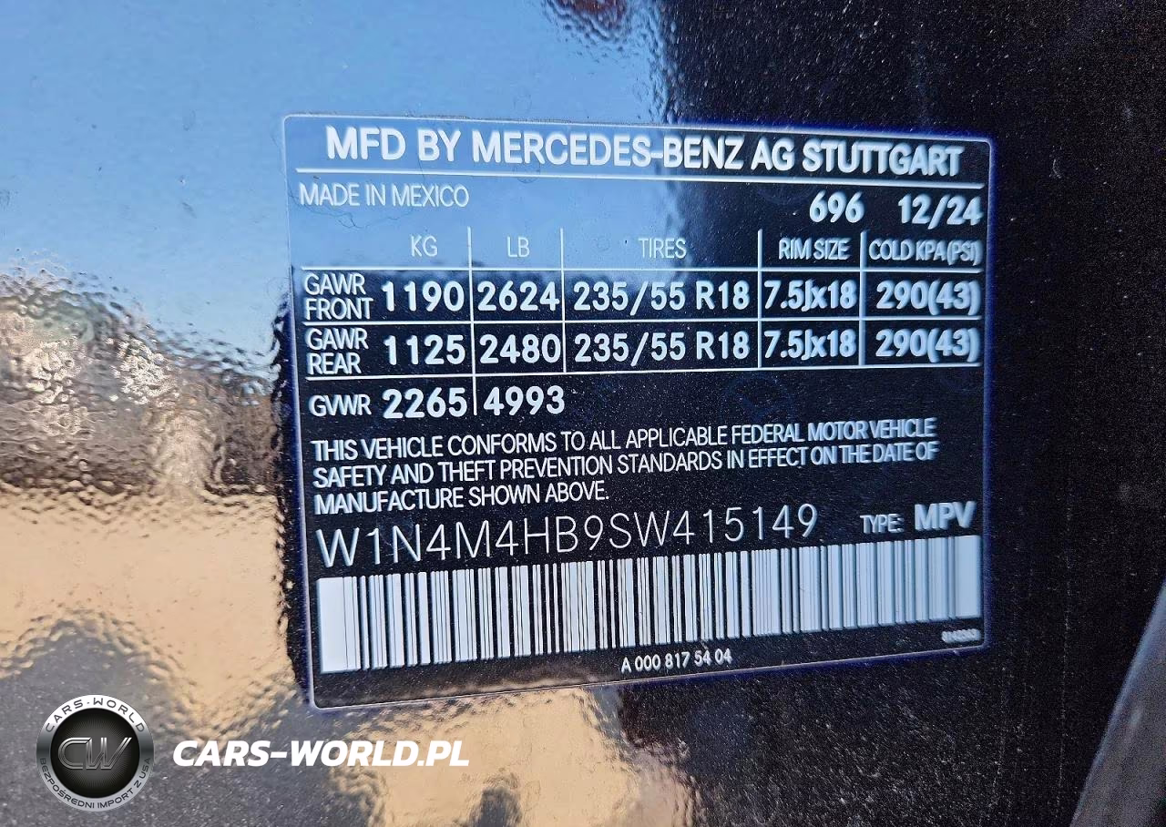 2025 Mercedes-Benz Glb 250 4Matic VIN:W1N4M4HB9SW415149 - 13