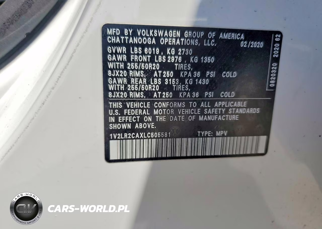 2020 Volkswagen Atlas Se VIN:1V2LR2CAXLC505581 - 14
