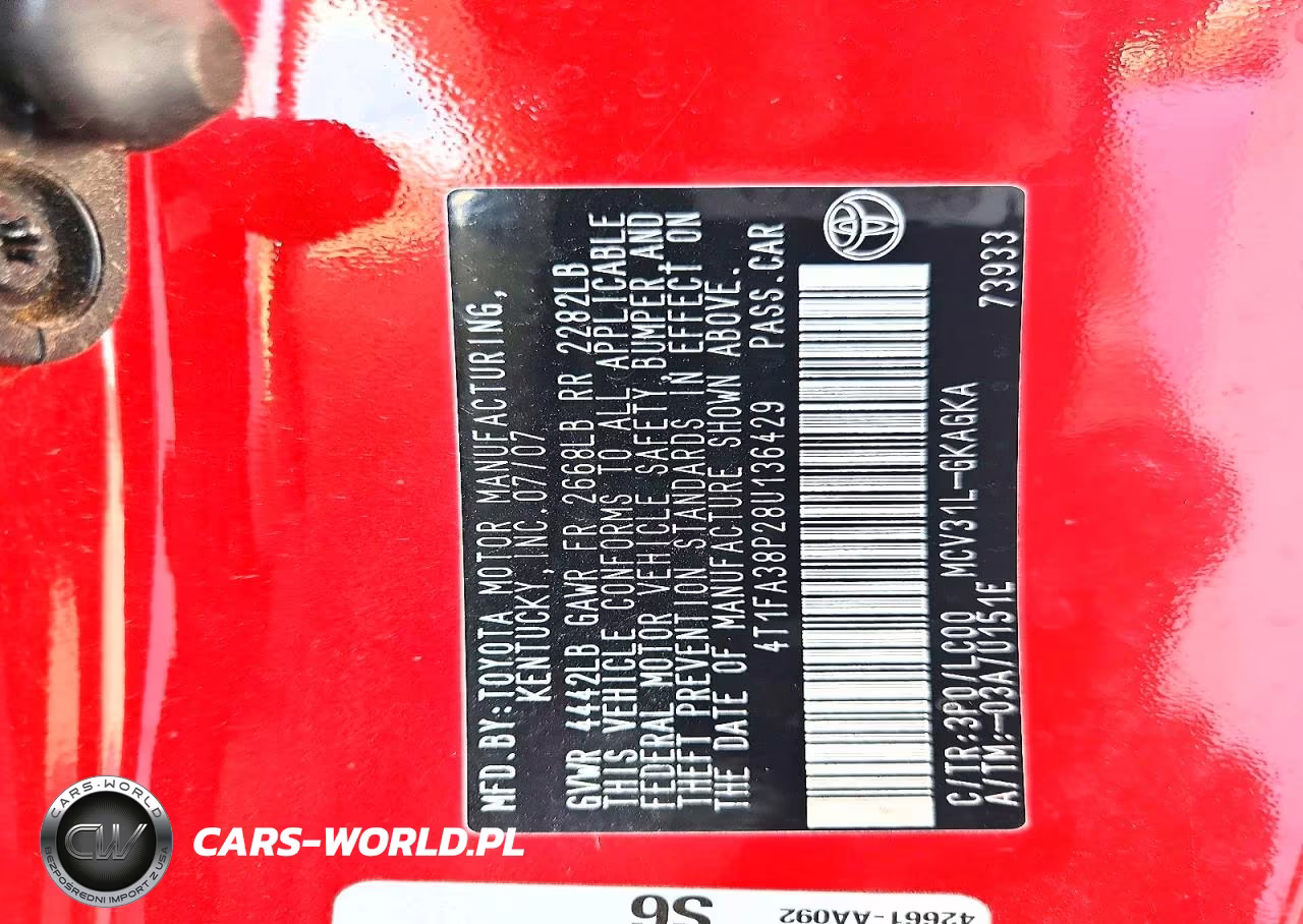 2008 Toyota Camry Solara Sle V6 VIN:4T1FA38P28U136429 - 13