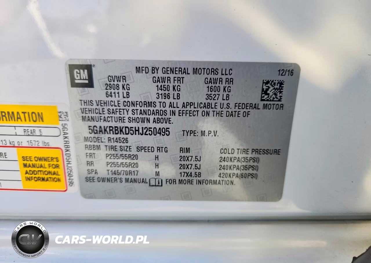 2017 Buick Enclave VIN:5GAKRBKD5HJ250495 - 13