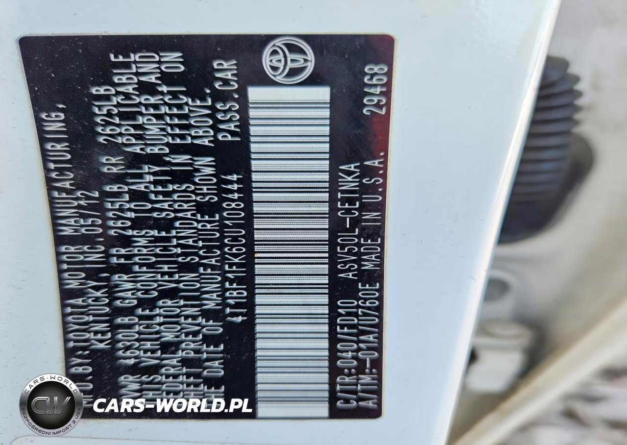 2012 Toyota Camry Le VIN:4T1BF1FK6CU108444 - 13