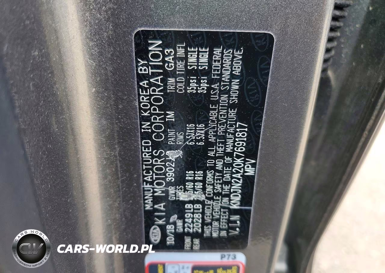 2019 Kia Soul Base VIN:KNDJN2A20K7691817 - 12