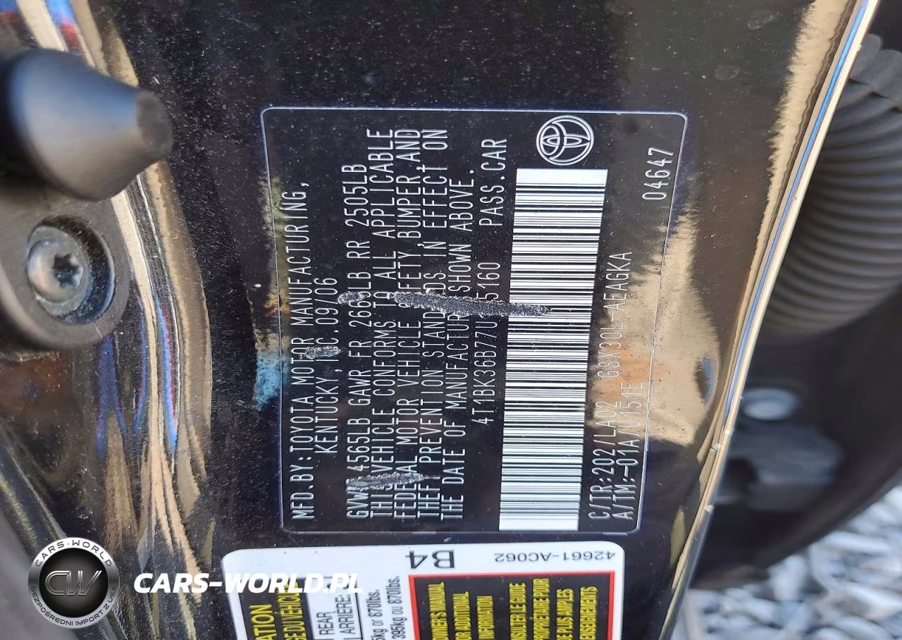 2007 Toyota Avalon Xls VIN:4T1BK36B77U185160 - 12