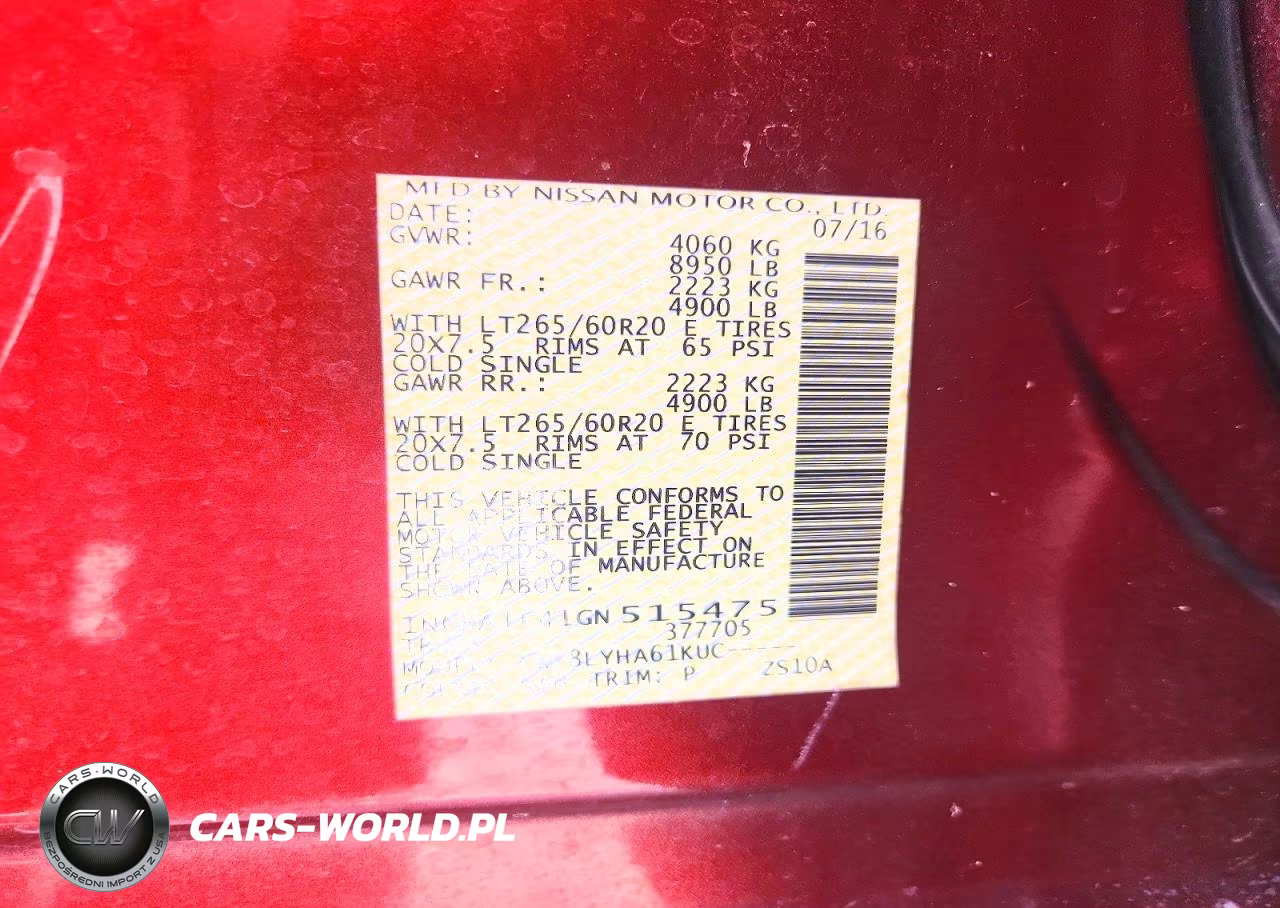 2016 Nissan Titan Xd Platinum Reserve VIN:1N6BA1F41GN515475 - 12