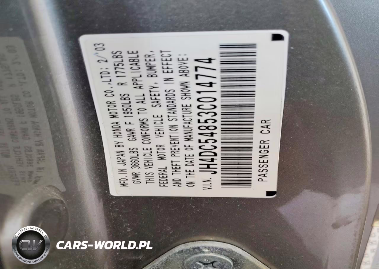 2003 Acura Rsx VIN:JH4DC54853C014774 - 12