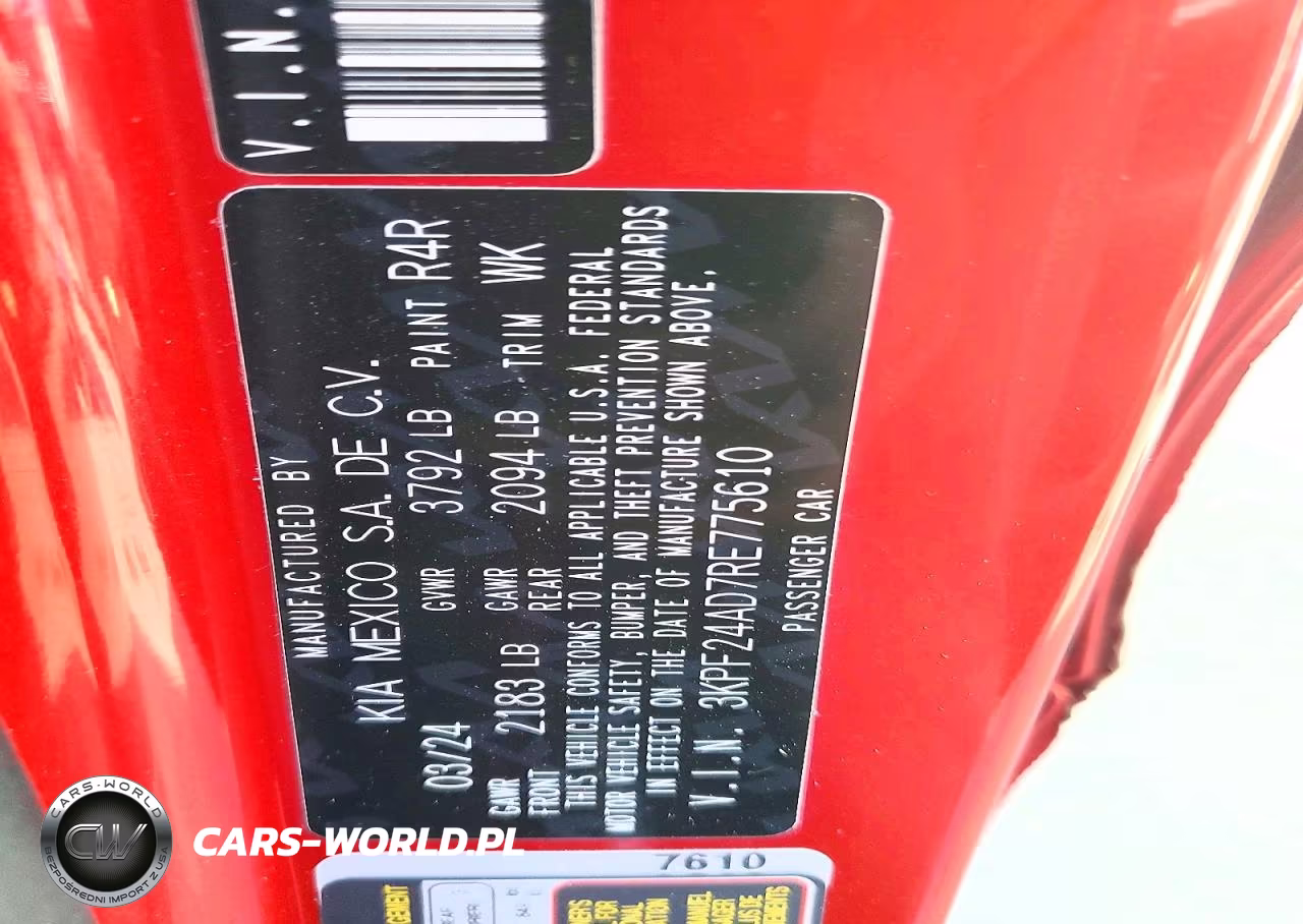 2024 Kia Forte Lxs VIN:3KPF24AD7RE775610 - 12
