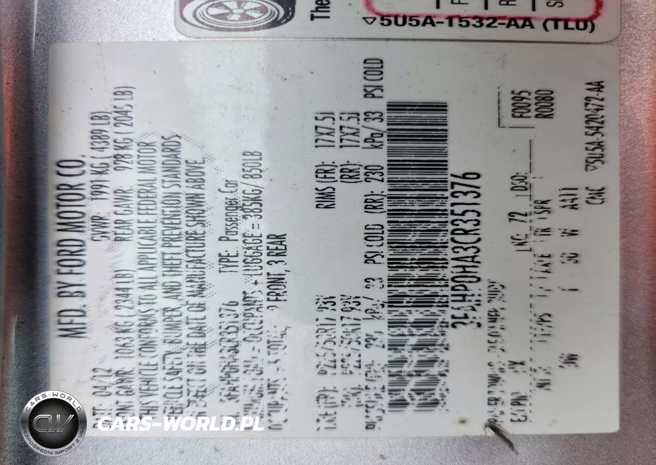 2012 Ford Fusion Se VIN:3FAHP0HA3CR351376 - 12