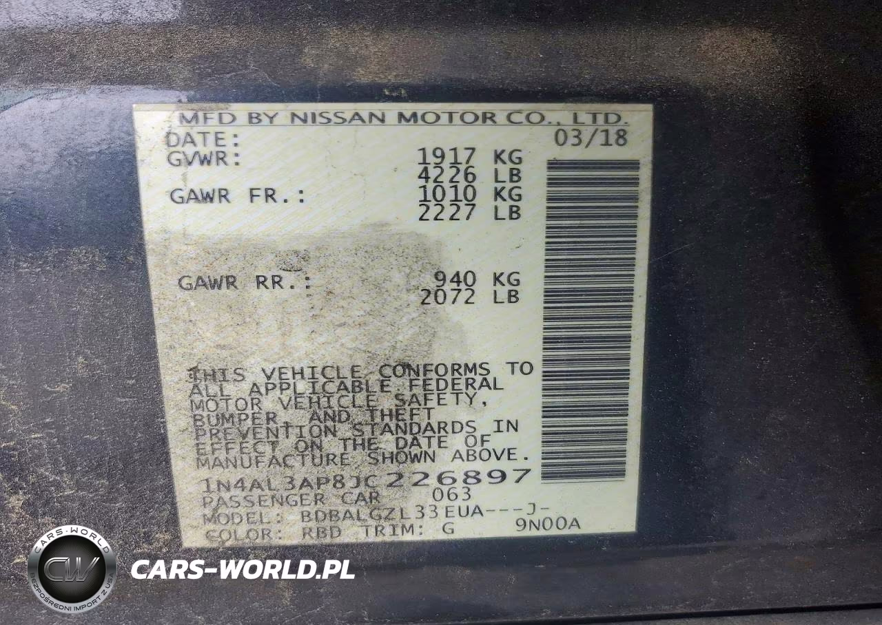 2018 Nissan Altima 2.5 S VIN:1N4AL3AP8JC226897 - 12