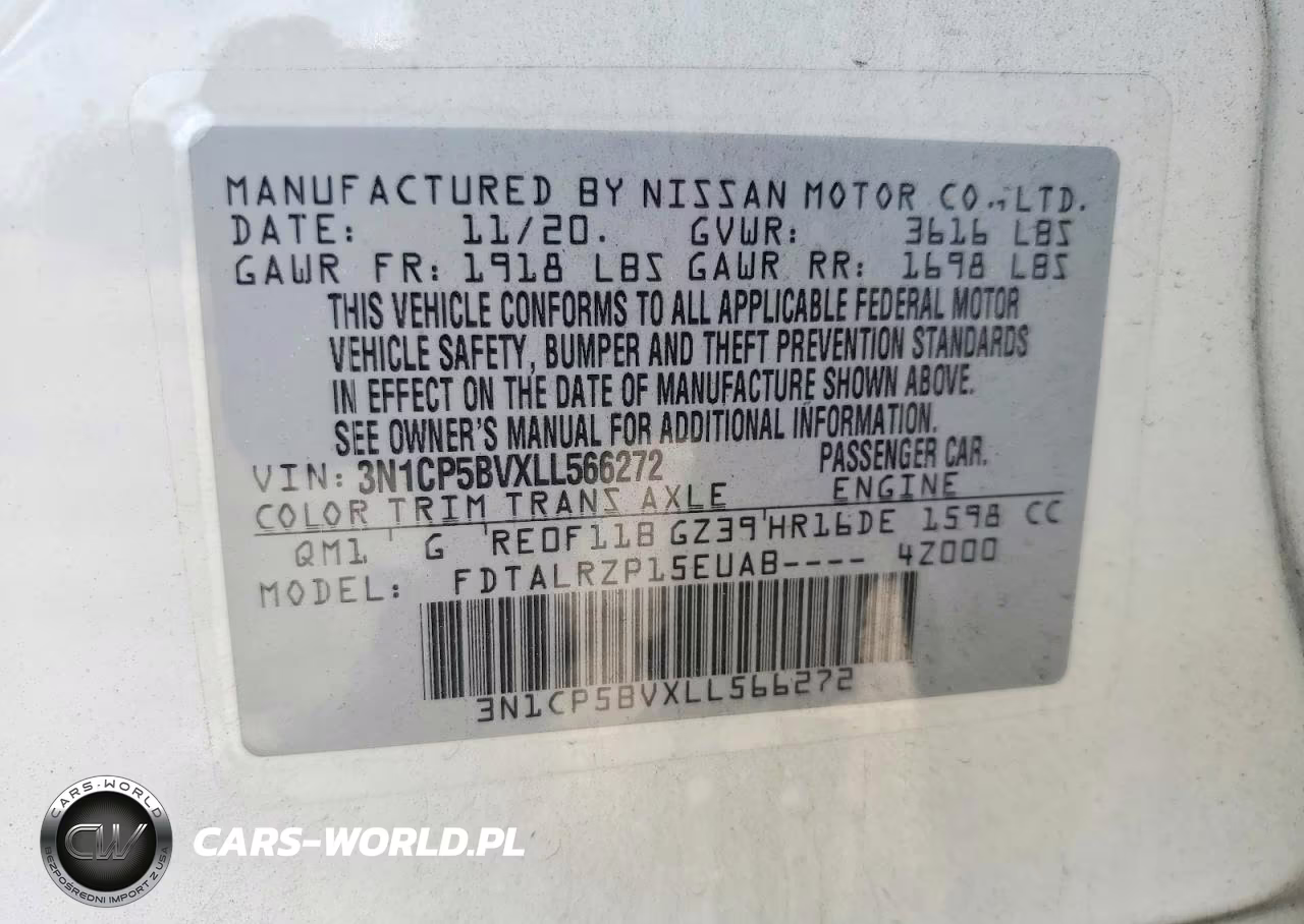 2020 Nissan Kicks VIN:3N1CP5BVXLL566272 - 13