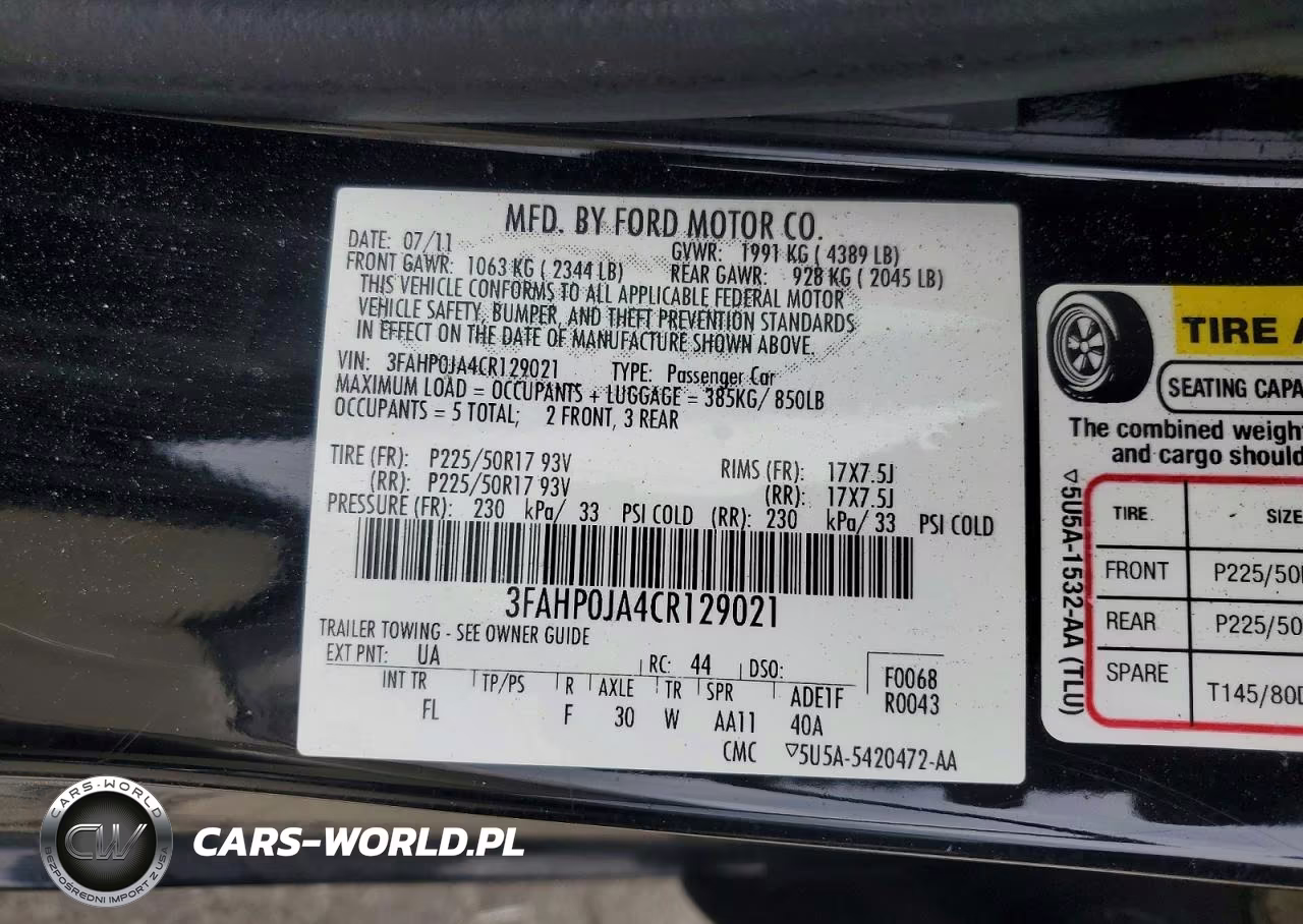 2012 Ford Fusion Sel VIN:3FAHP0JA4CR129021 - 13