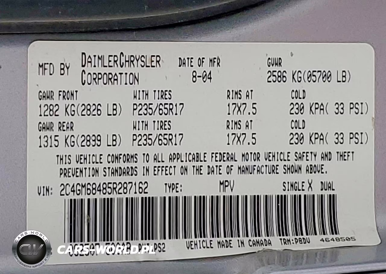 2005 Chrysler Pacifica Touring VIN:2C4GM68485R287162 - 13