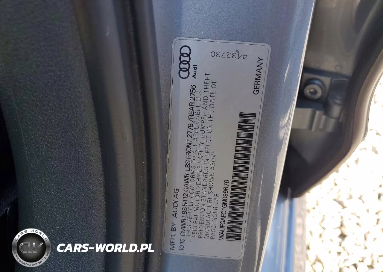 2016 Audi A6 Premium Plus VIN:WAUFGAFC1GN099676 - 12