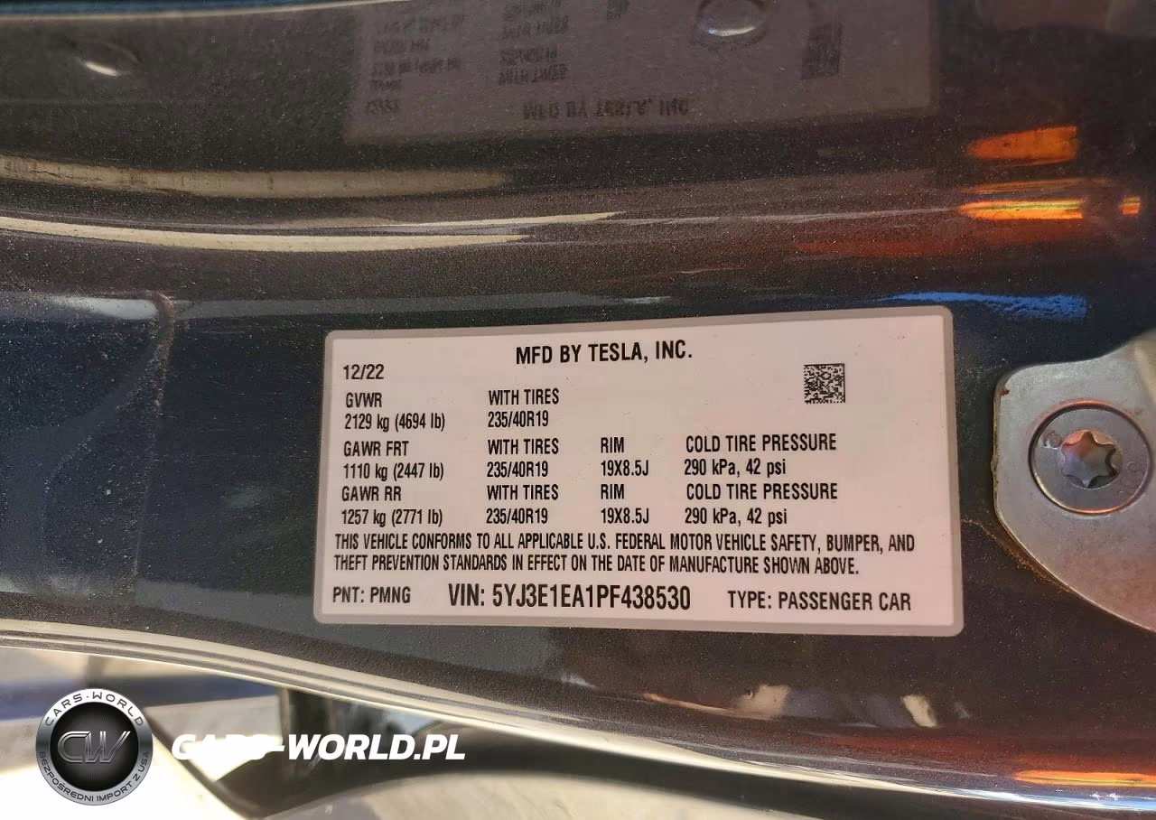 2023 Tesla Model 3 VIN:5YJ3E1EA1PF438530 - 12
