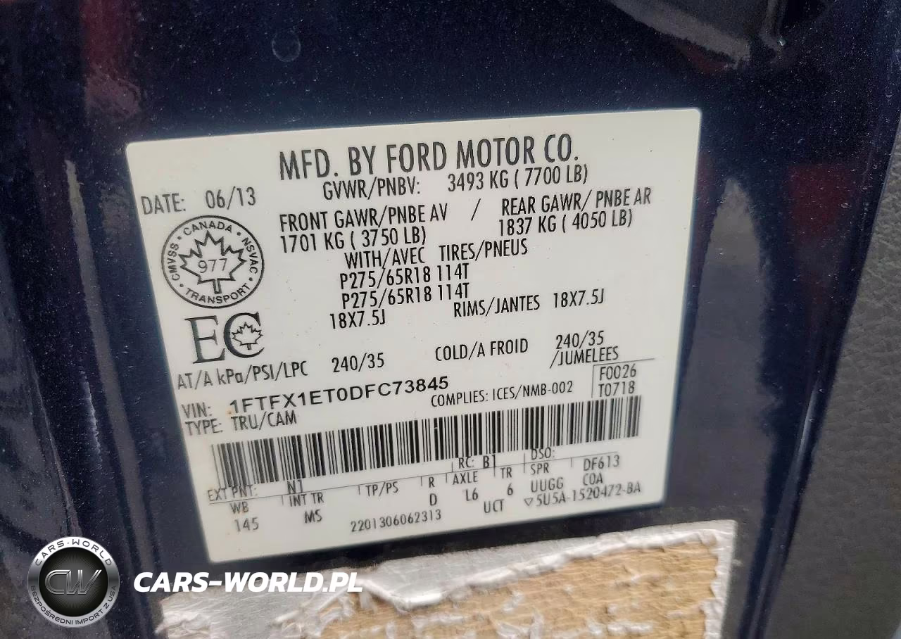 2013 Ford F150 Super Cab VIN:1FTFX1ET0DFC73845 - 12