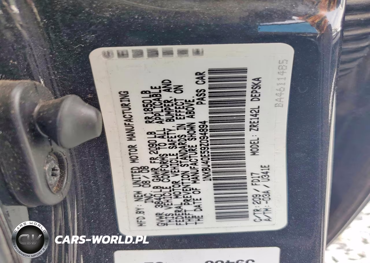2009 Toyota Corolla S VIN:1NXBU40E59Z094894 - 9