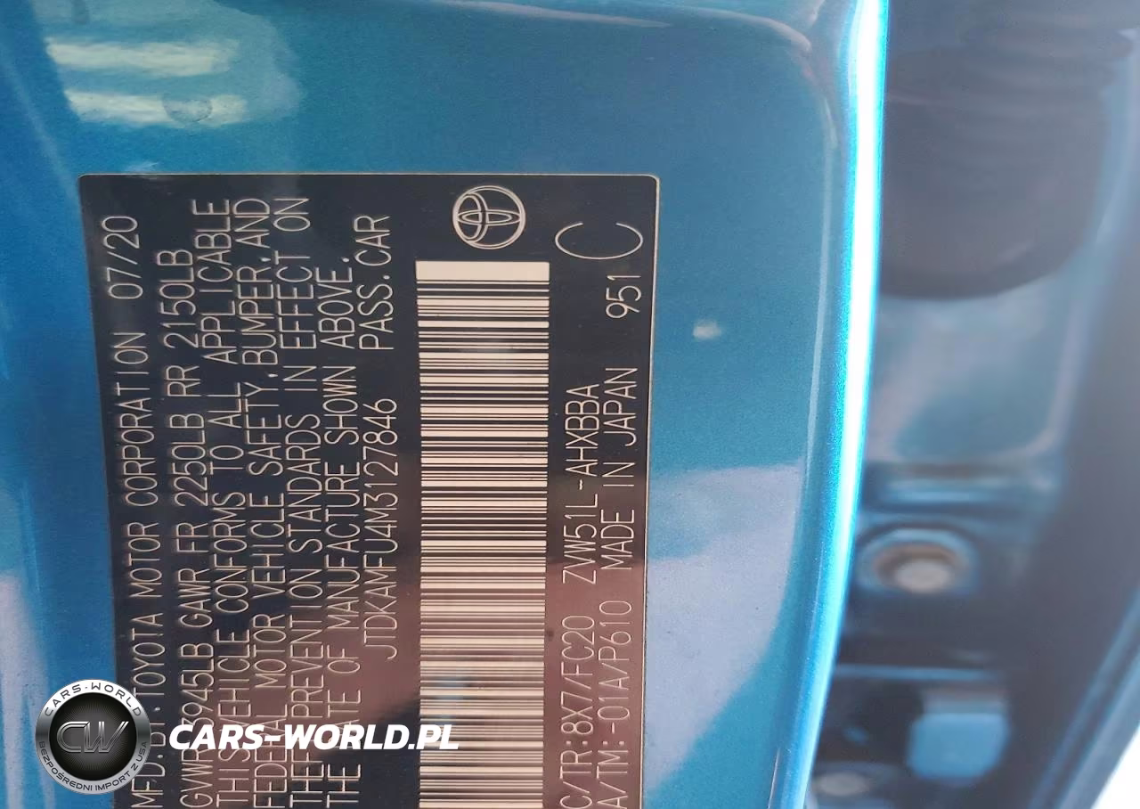 2021 Toyota Prius L Eco VIN:JTDKAMFU4M3127846 - 12