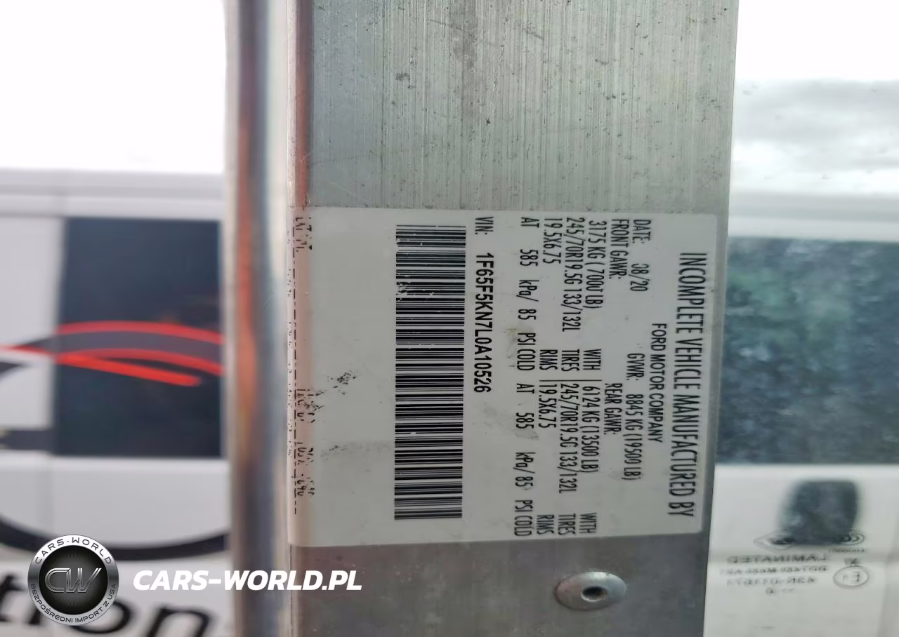 2020 Ford F59 Delivery Truck VIN:1F65F5KN7L0A10526 - 12