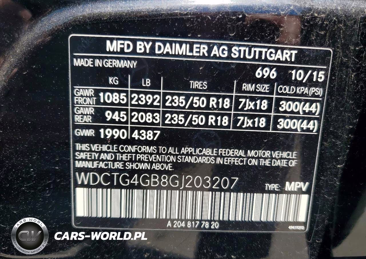 2016 Mercedes-Benz Gla 250 4Matic VIN:WDCTG4GB8GJ203207 - 12