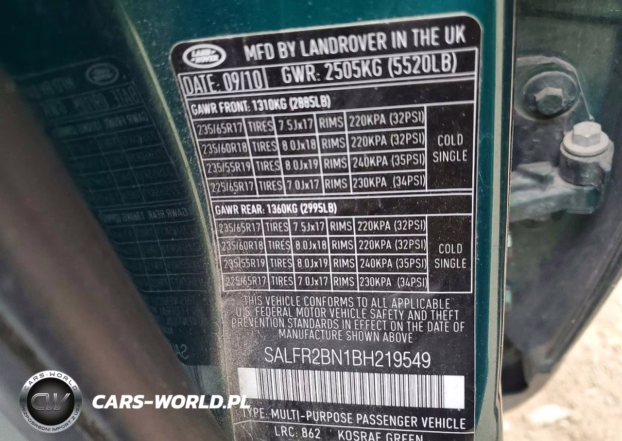 2011 Land Rover Lr2 Hse VIN:SALFR2BN1BH219549 - 13
