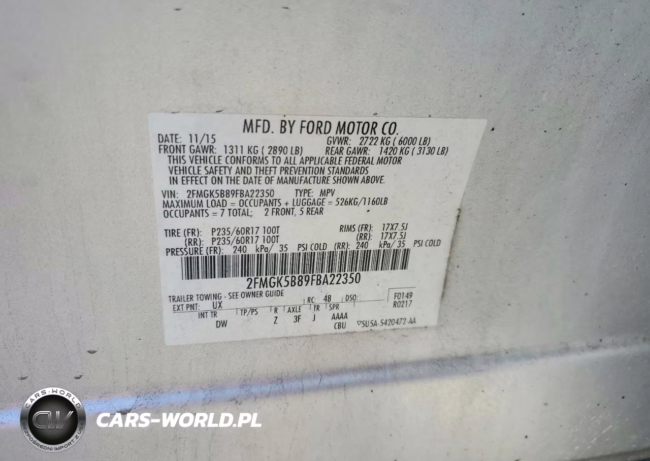 2015 Ford Flex Se VIN:2FMGK5B89FBA22350 - 13