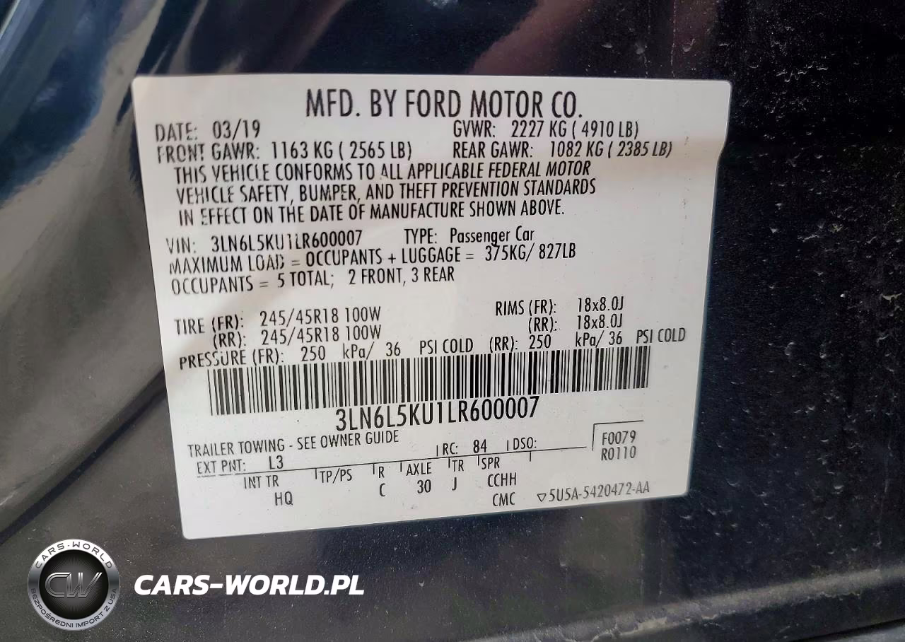 2020 Lincoln Mkz VIN:3LN6L5KU1LR600007 - 13