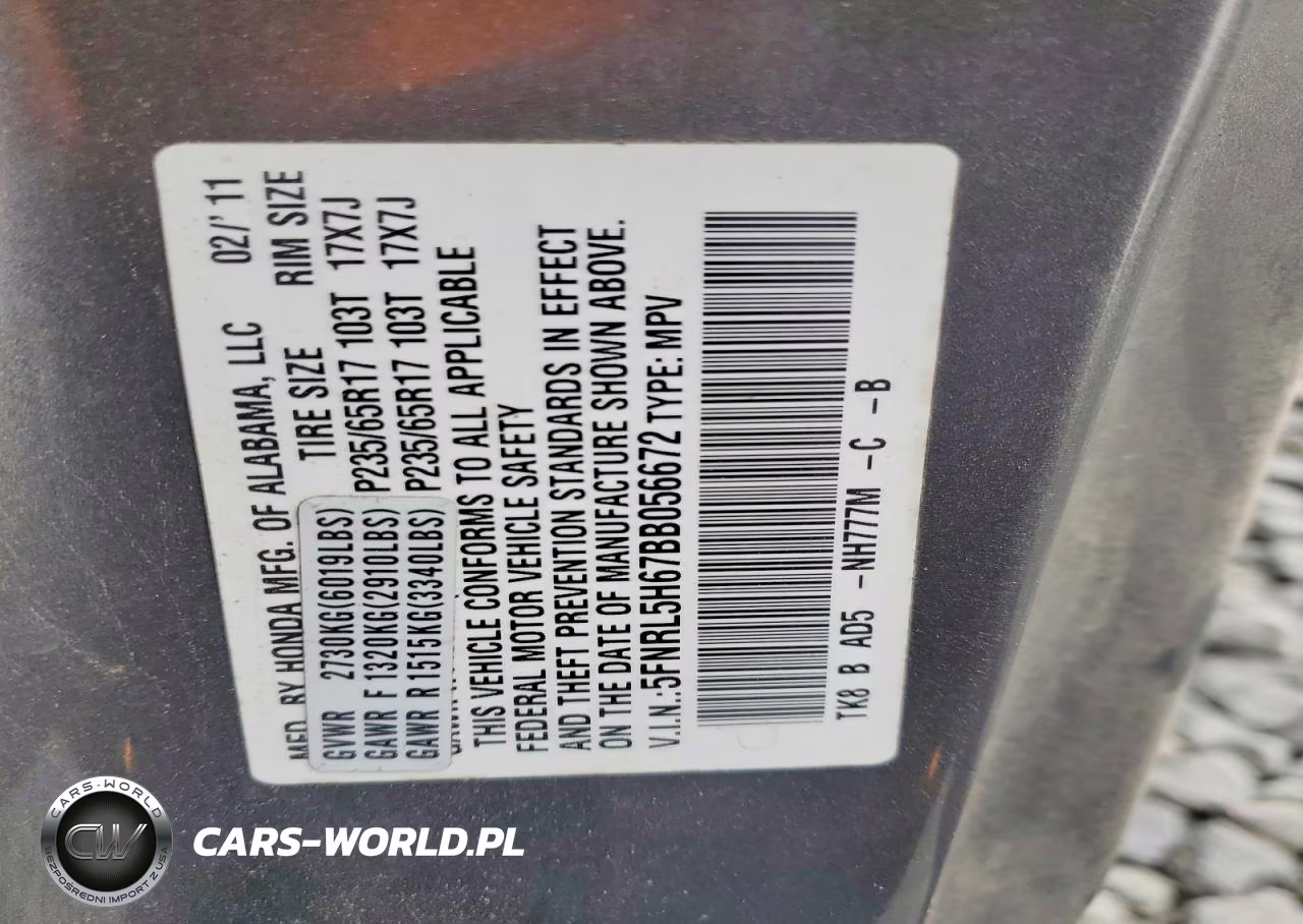 2011 Honda Odyssey Exl VIN:5FNRL5H67BB056672 - 13