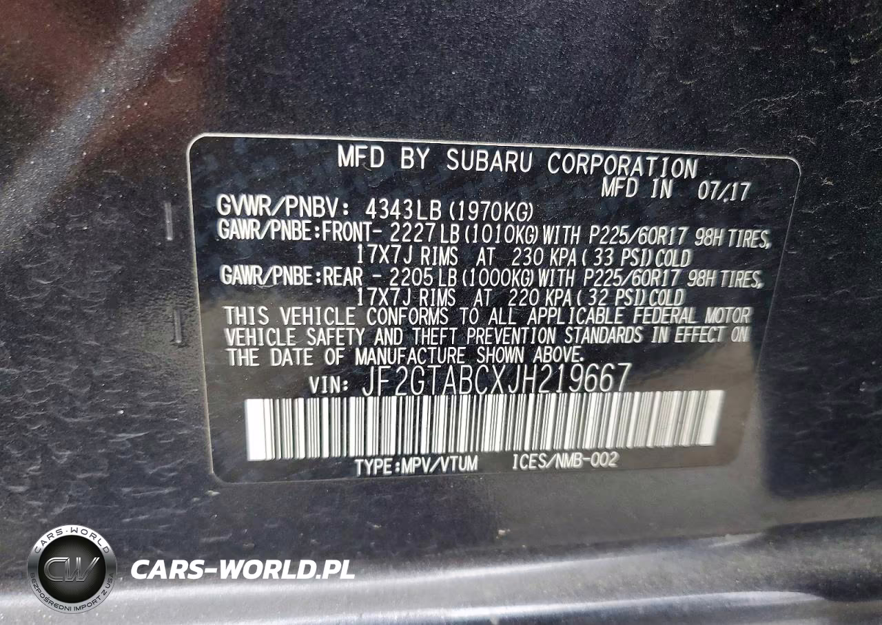 2018 Subaru Crosstrek Premium VIN:JF2GTABCXJH219667 - 13