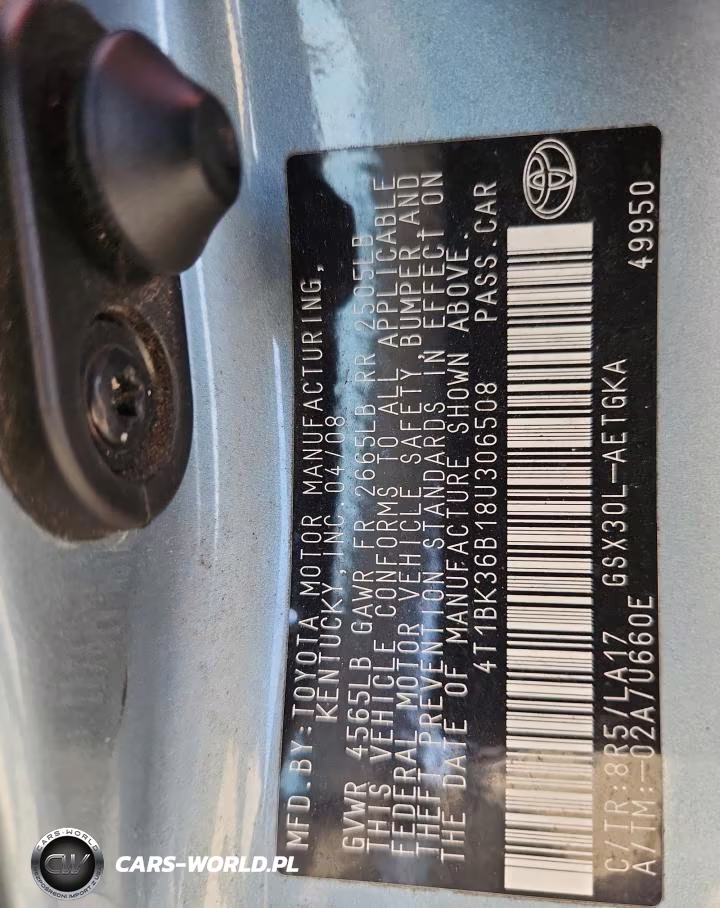 2008 Toyota Avalon Xls VIN:4T1BK36B18U306508 - 13