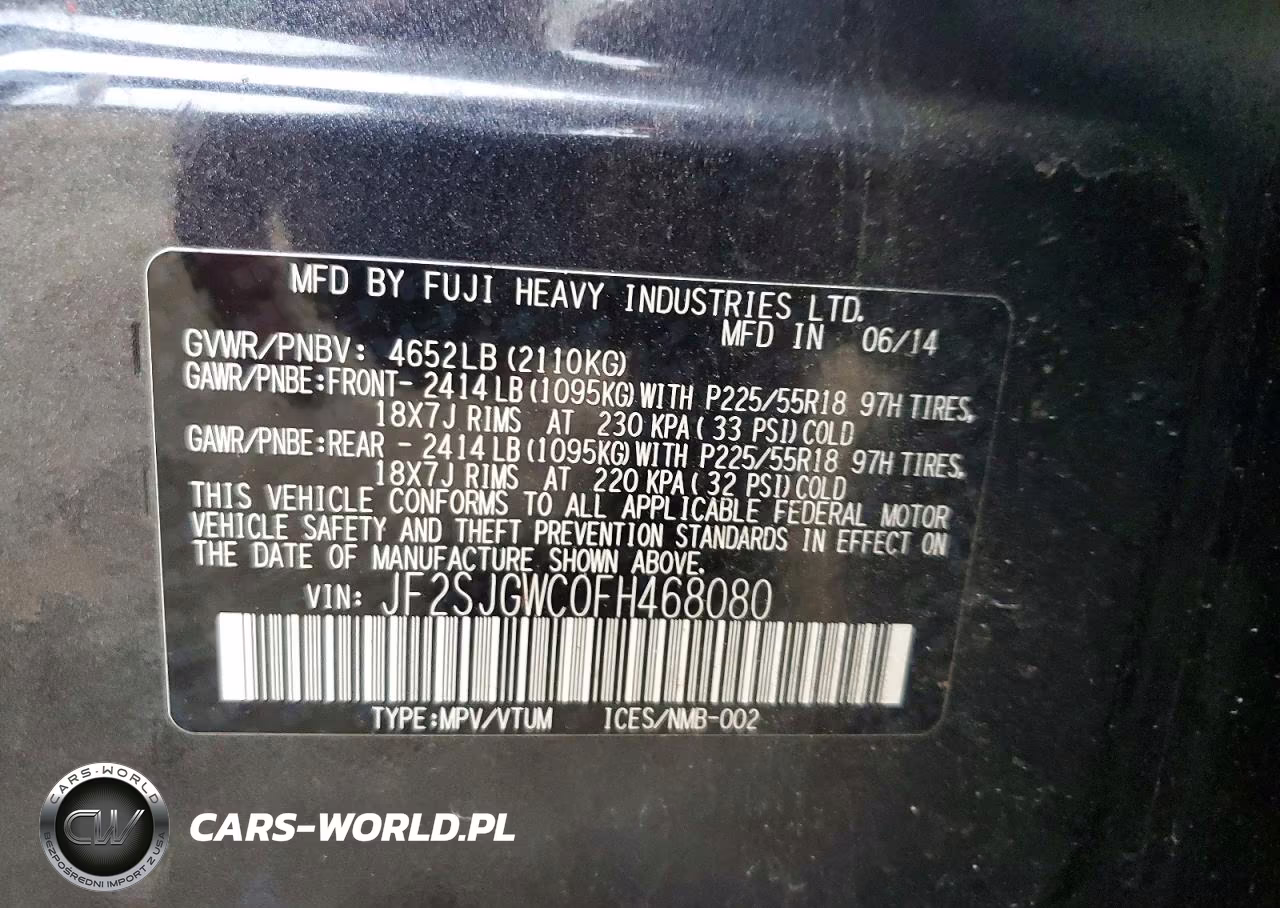 2015 Subaru Forester 2.0Xt Touring VIN:JF2SJGWC0FH468080 - 13