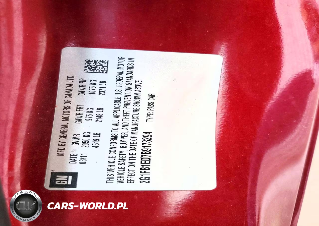 2011 Chevrolet Camaro Lt VIN:2G1FB1ED7B9173294 - 12