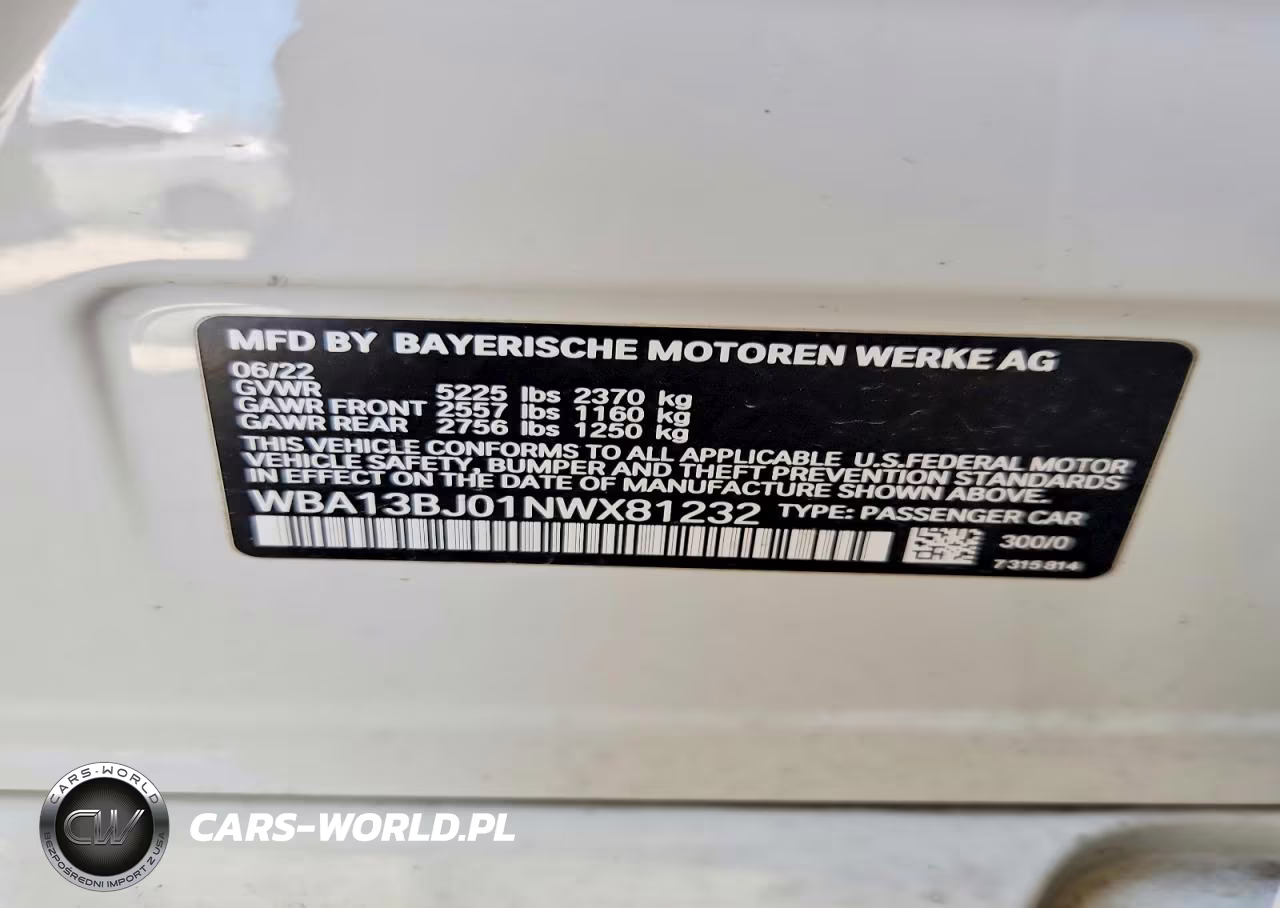 2022 BMW 530 Xi VIN:WBA13BJ01NWX81232 - 12